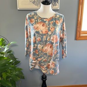 Papermoon Floral Top Twist Front Sz L